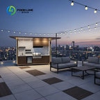 Customized Modern Modular Outdoor Kitchen Stainless Steel Lacquer Acrylic Food Business Easy Install Durable Equipment