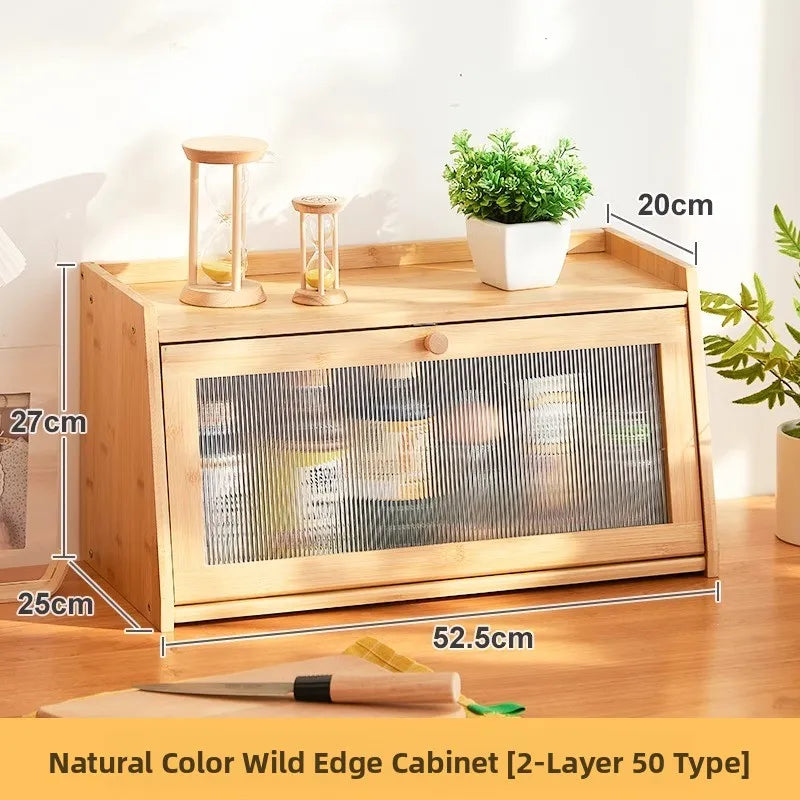 Wooden Desktop Storage Cabinet Cup Organizer Cosmetic Storage Ra Der Batoom Vani elf Wood Material Home Organization