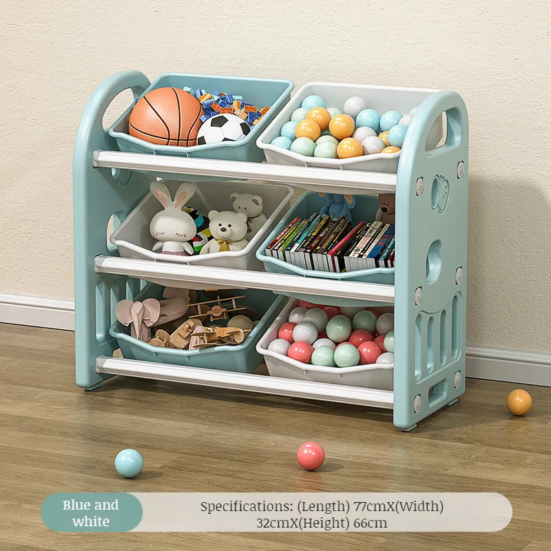 Baby Toy Storage Cabinet Classification Organization Storage Box Sundries Storage Bookshelf Cabinet for Living Room & Bedroom