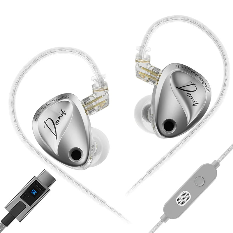 KZ Duonic Triple-Magnetic Planar Driver Upgraded HIFI Earphones, Wide Soundstage Wired IEMs with 4-Tuning Options & HD Dual Mic