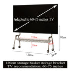 TV Stands Nordic TV Mobile Bracket Living Room Home Modern Simple Floor 32-75 Inch Stainless Steel Hanger with Wheels TV Cabinet