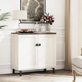 Buffet Sideboard Cabinet Farmhouse Modern 3 in1 Storage Cabinet with Adjustable Shelves for Kitchen, Coffee Bar, Living Room