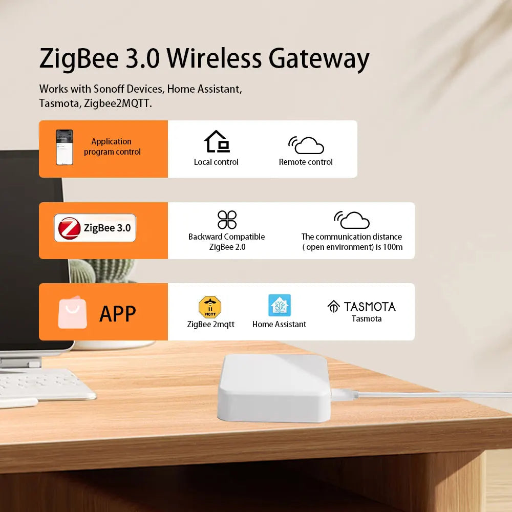 ZigBee 3.0 Smart Gateway Hub Smart Home Automation Ethernet Bridge Works with Tasmota Zigbee2MQTT Home Assistant 2025Newest