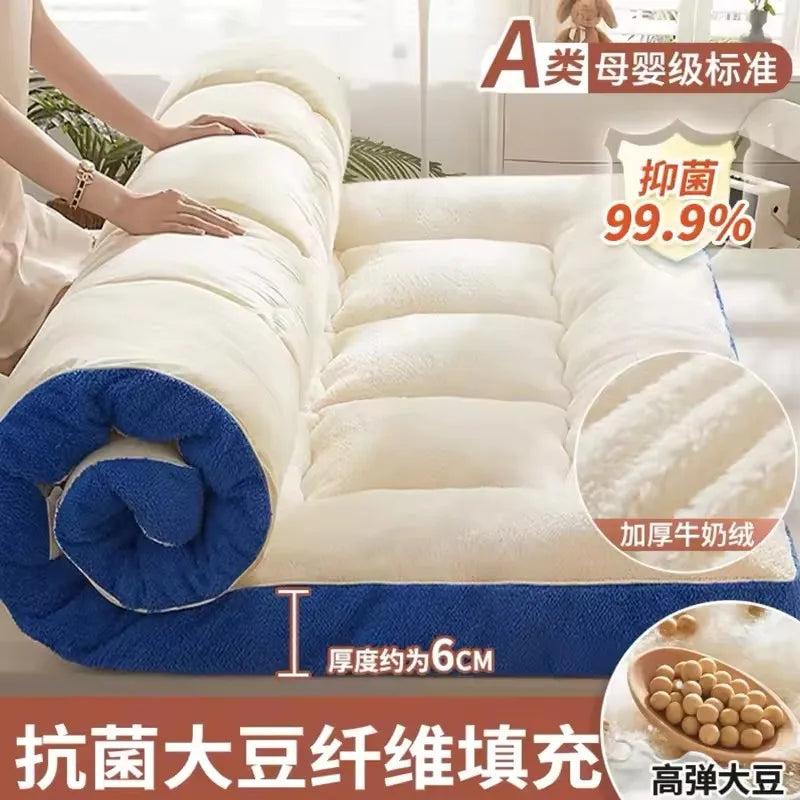Tatami Floor Comfortable Mattress Upholstery Student Dormitory Thicken Single Double soy fiber Mattress Household Bed Mattresses