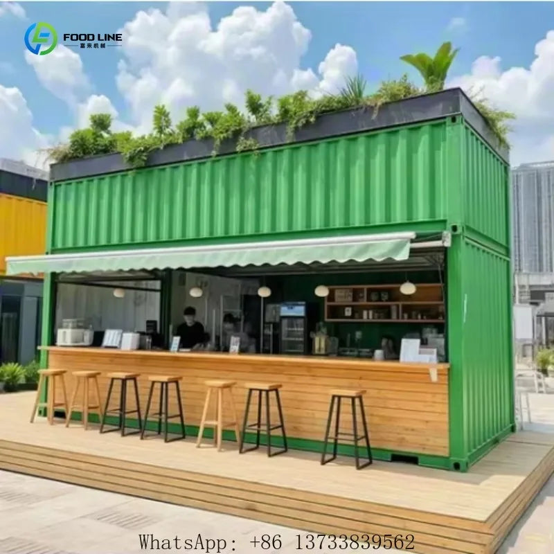 Customized Outdoor Kitchen Color Container Prefabricated Mobile Store Modular Complete Transport Container House