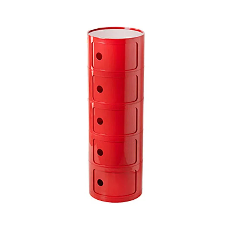 Creative Bedroom Bedside Table Modern Minimalist Round Storage Small Cabinet Large Capacity Plastic Side Cabinet