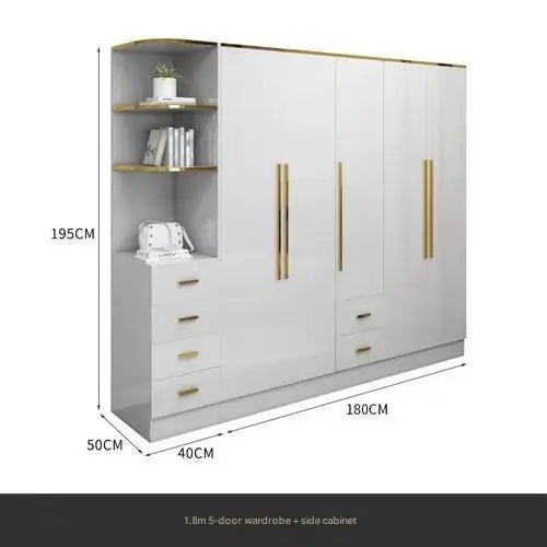 White Gold Wardrobe Designer Clothes Waterproof Children Wardrobe Organizers Nordic Vestidor De Armario Abiertos Hotel Furniture