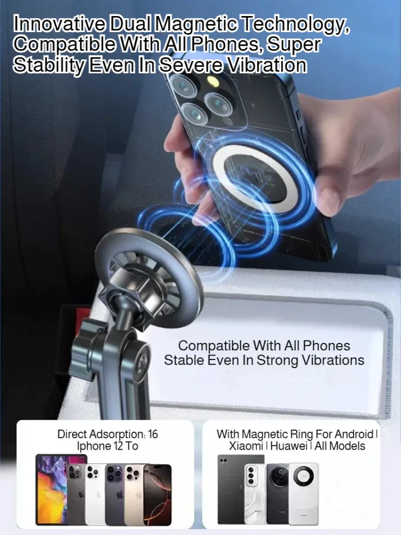Car Mug Phone Holder 2in1 Magnetic Holder Car Mug Holder Magnetic Suction Cup Cell Phone Holder metal Angle adjustment