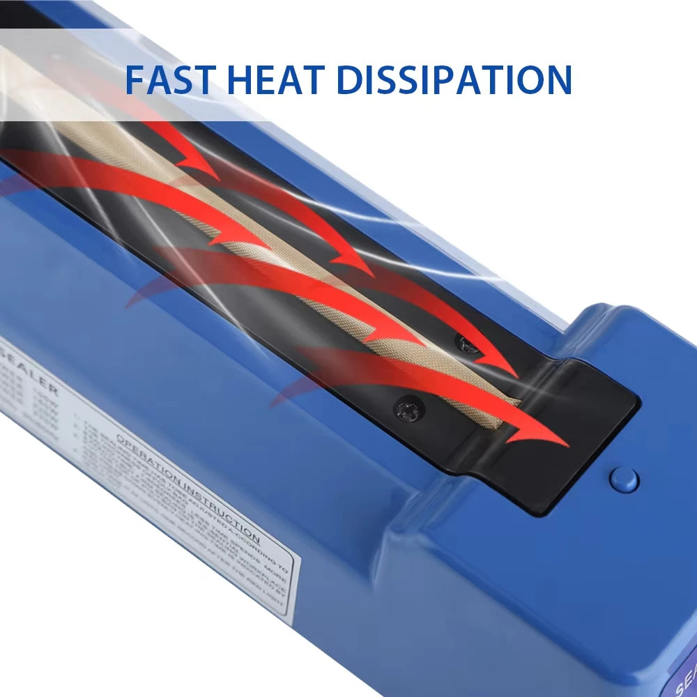 Electric Heat Bag Sealing Machine Plastic Bag Sealer Hand Press Food Seal Plastic Bag Impulse Sealer Fast Heat Packaging Machine