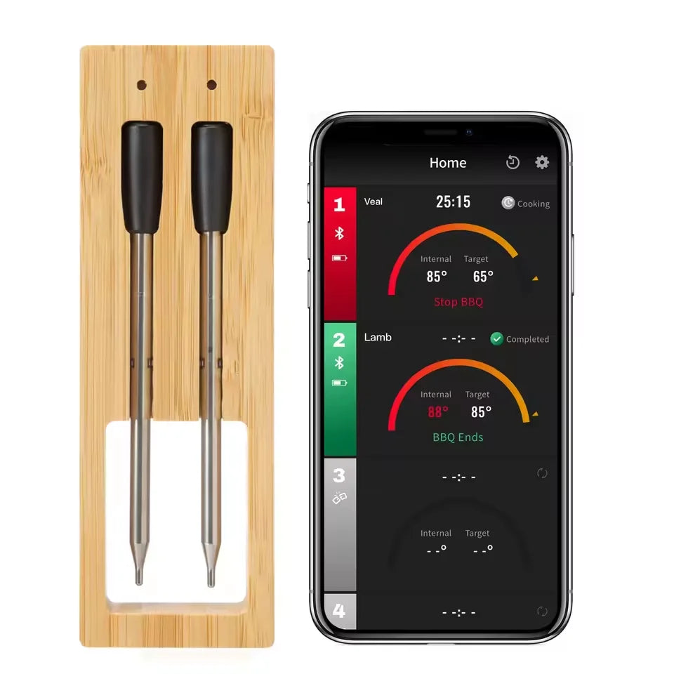 Smart Wireless Meat Food Thermometer Kitchen Cooking Tool Oven Grill BBQ Steak Bluetooth Temperature Meter Barbecue Accessories