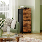 Tall Dresser for Bedroom with 4 Drawers, Storage Organizer Chest of Drawers with Removable Fabric Bins for Living Room Closet