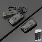 Leather Car Remote Key Case Full Cover Protection Shell for VW Volkswagen Magotan Magotan GTE Passat B6 B7 B8 CC Arteon Keychain