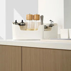 Kitchen Wall-mounted Adhesive Storage Rack Multifunctional Cabinet Door Storage Box Under Sink Drawer Shelf Bathroom Organizer