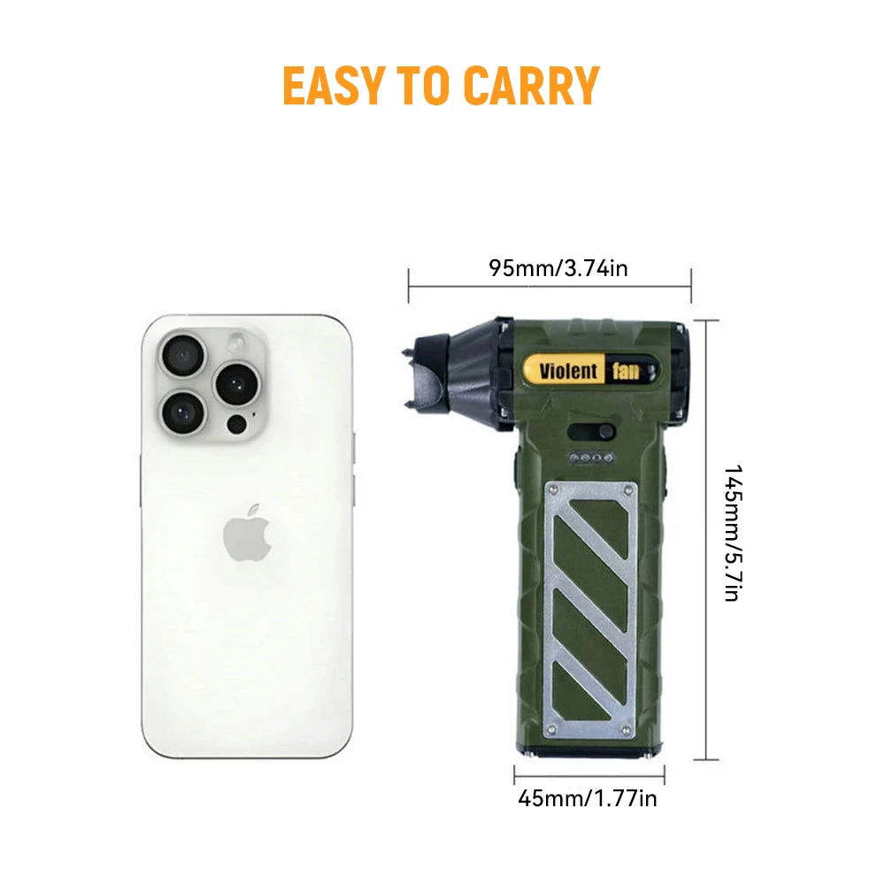 110,000RPM Air Blower Turbo Jet Fan 52M/S Electric Power Display Handheld Mini Dust Cleaner High Speed Duster Gun Cleaning Tool