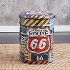 Paint Bucket Stool, Iron Art, Creative Storage Seat, Commercial Retro Low Stool, Bars, Shopping Malls Oil