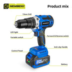 NEWBENY 500Nm 13MM Brushless Electric Drill 20+3 Torque Cordless Electric Screwdriver Power Tools For Makita 18V Battery Pin