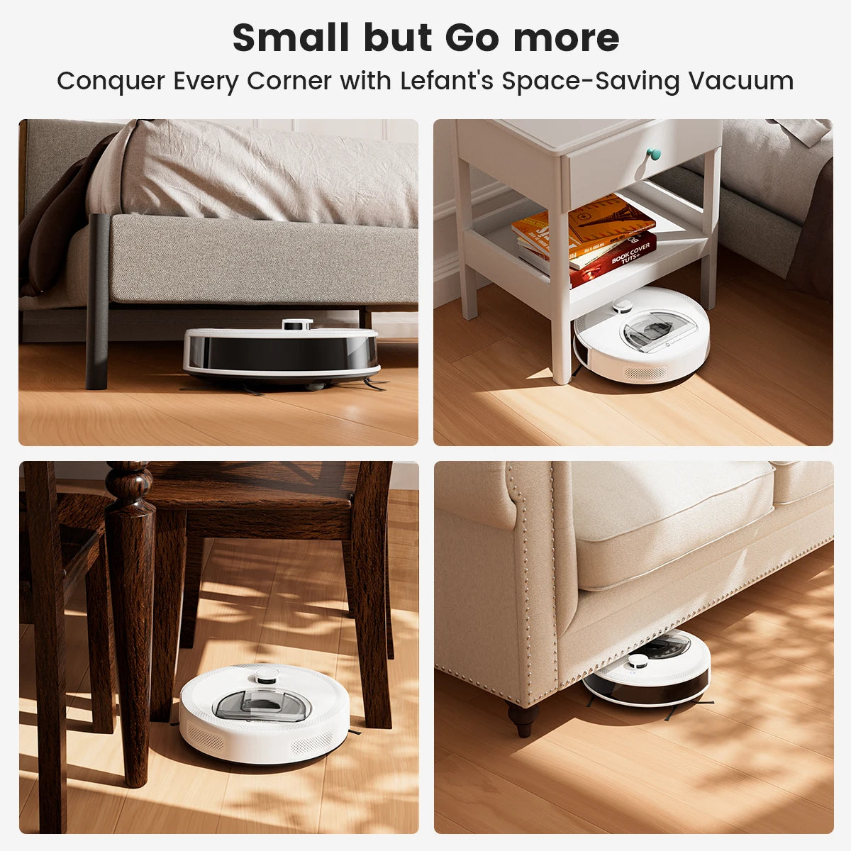 Lefant M330S Robot Vacuum Cleaner 3 in 1, 5000Pa Suction, DToF Navigation, Mapping, Virtual Zones, Obstacle Avoidance PSD, 150min, Connected by Alexa/APP/WiFi
