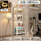 Display Cabinet Acrylic Curio Cabinet with Lock Glass Display Cabinet Natural Bamboo  Glass Cabinet Easy to Install，With Lights