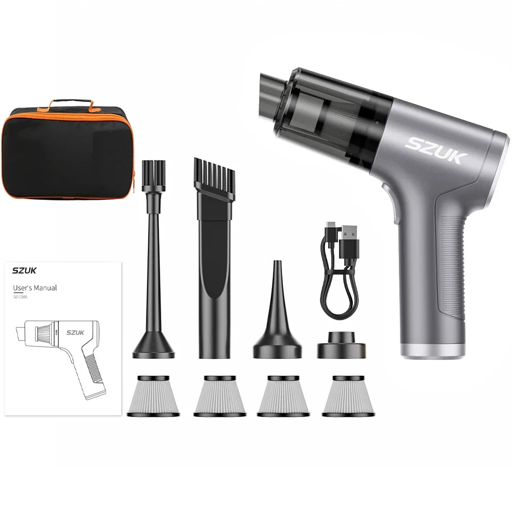 SZUK 780000PA Powerful Vacuum Cleaner Mini Cordless Portable Car Vacuum Cleaner for Home Appliance Handheld Blower Car Cleaner
