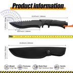 Damascus advanced straight knife, fixed blade, wooden handle and leather scabbard, easy to carry, fast cutting, loved by men