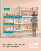 SONGMICS Children's Bookshelf 4 Level toys Shelf CHILDREN'S room Playroom