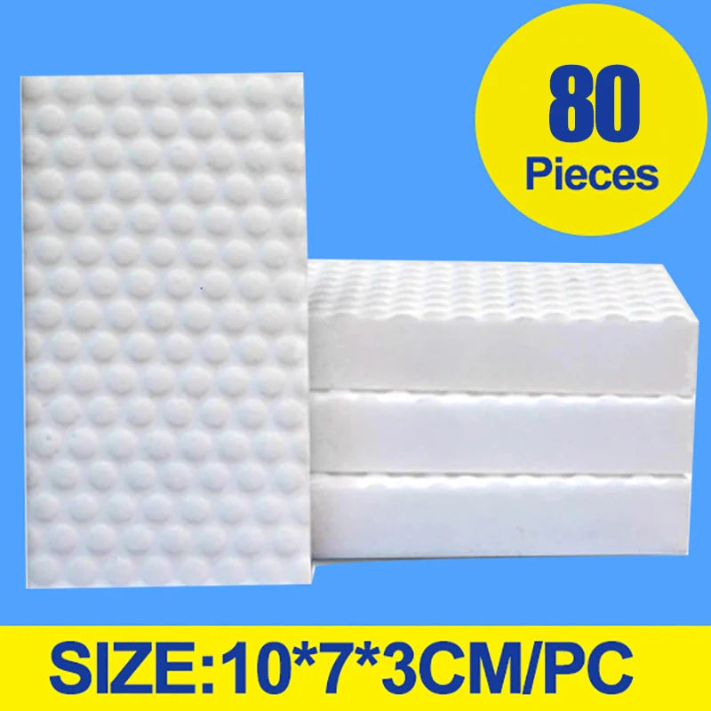 50/80/120pcs/Lot Extra Large Melamine Magic Compressed Sponge Eraser Dishwashing Kitchen Bathroom Office Cleaner Cleaning Tool