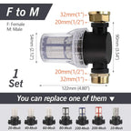 1/2'' 3/4'' 1'' Garden Hose Filter Brass Coupling Joint Agricultural Irrigation Tubing Prefilter Impurities 10-200 Mesh Strainer