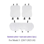 Seat Cover Cushion for Tesla Model 3 Y Flannel White Seat Protection Mat Anti-dirty Non-slip Cushion Car Interior Accessories