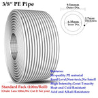 1/4" 3/8" PE Pipe Food Grade Water Purifier Pipe Hi-quality Soft Tube Aquarium Flexible Hose Reverse Osmosis Water Pipe