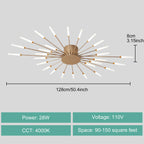 Modern LED Ceiling Light for Living Room Lamp Bedroom Ceiling Chandeliers AC 90-260V Gold Black Home Decoration Light Fixture