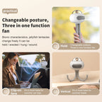 Mini Stroller Fan, Automatic Oscillating Fan, 1200mAh Battery Powered