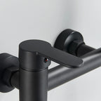 Black Bathtub Faucet Wall Mounted Waterfall Bath Shower System Embedded In Wall Tub Water Tap Shower Mixer Faucet