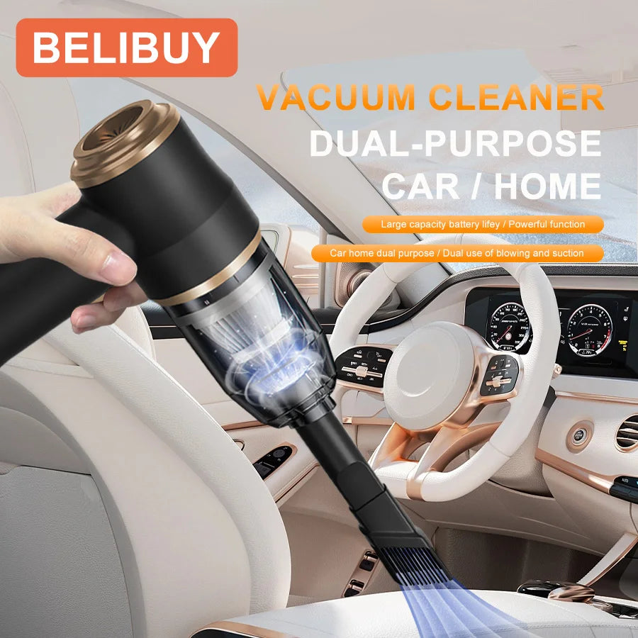 BELIBUY Portable Home and Car Vacuum Cleaner High Power Cleaner Carpet Office Car Powerful Small Vacuum Cleaner Cleaning machine