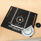 Upgraded New C8 Aluminum Alloy Electric Wood Milling Flip Plate Set, Metric & Inch Milling Table Insertion Plate 360° Marking