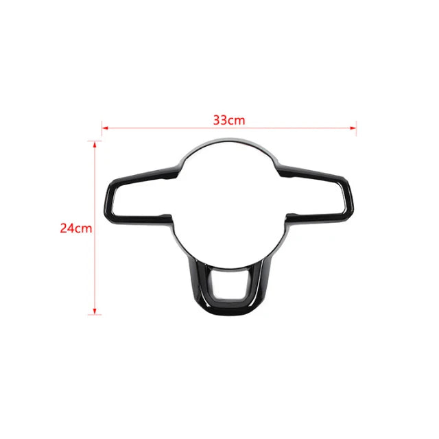 JIDIXIAN fit for Jeep Wrangler JL for Gladiator JT 2018 2019 2020 2021 2022 2023 2024 Car Steering Wheel Decoration Panel Cover