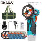 HILDA 125mm Brushless And Brushed Angle Grinder Cordless Grinding Machine Cutting Woodworking Power Tool For Makita 18V Battery