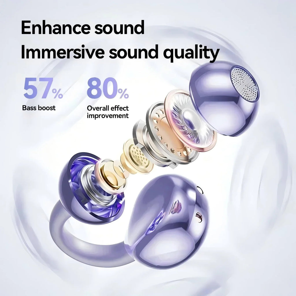 Xiaomi M91 Open Ear Clip Earbuds Earphone With Mic For Android iOS  ENC Bluetooth5.4 Headphone Noise Cancelling