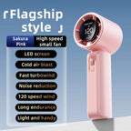 Noise Reduction Handheld Mini Fan Battery Portable Rechargeable Fan wi