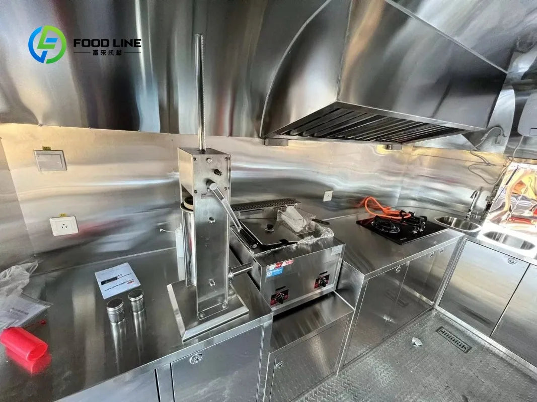 Customized Fully Equipped Mobile Food Kiosk With Full Kitchen for Fast Food Business Sale