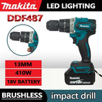 MAKITA 18V lithium electric rechargeable hand drill 13mm DDF487RTJX without charge