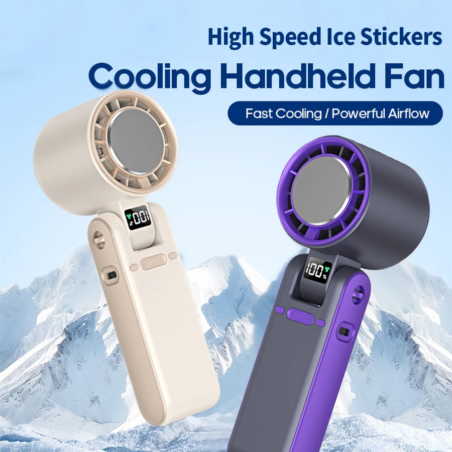 2025New Rechargeable Electric Handheld Fan 100 Speeds Adjustable Porta