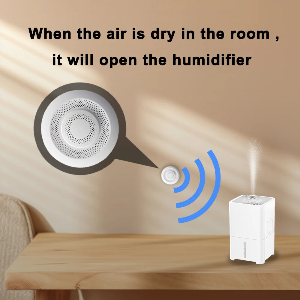 Smart Tuya Zigbee WIFI 5 in 1 Airbox Formaldehyde VOC CO2 Temperature Humidity Detector App Control Smart Home Scene Linkage