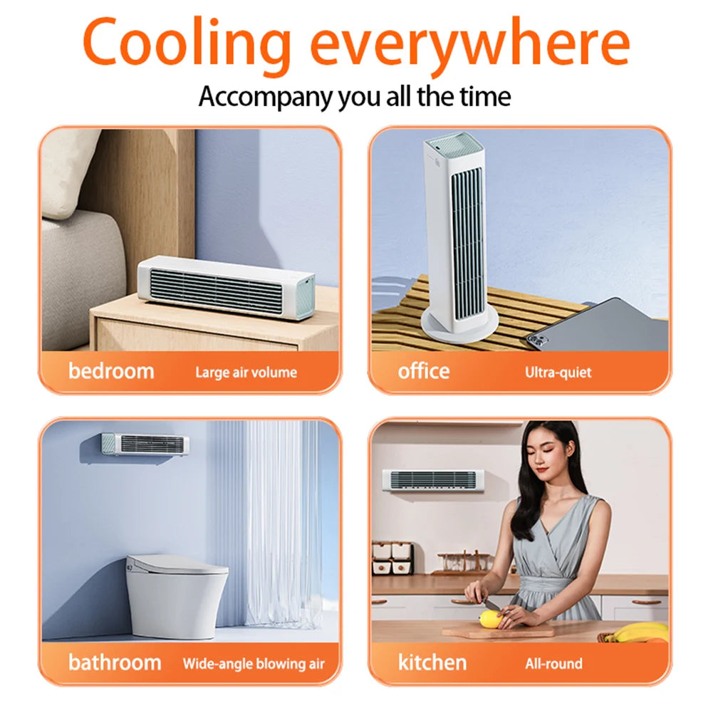 Eary Wall Mounted Silent Fan Office Home Air Cooler Strong Wind Wall H