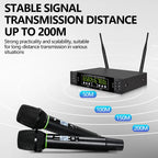 Professional wireless microphone 2 channels charging handheld home karaoke KTV performance singing microphone