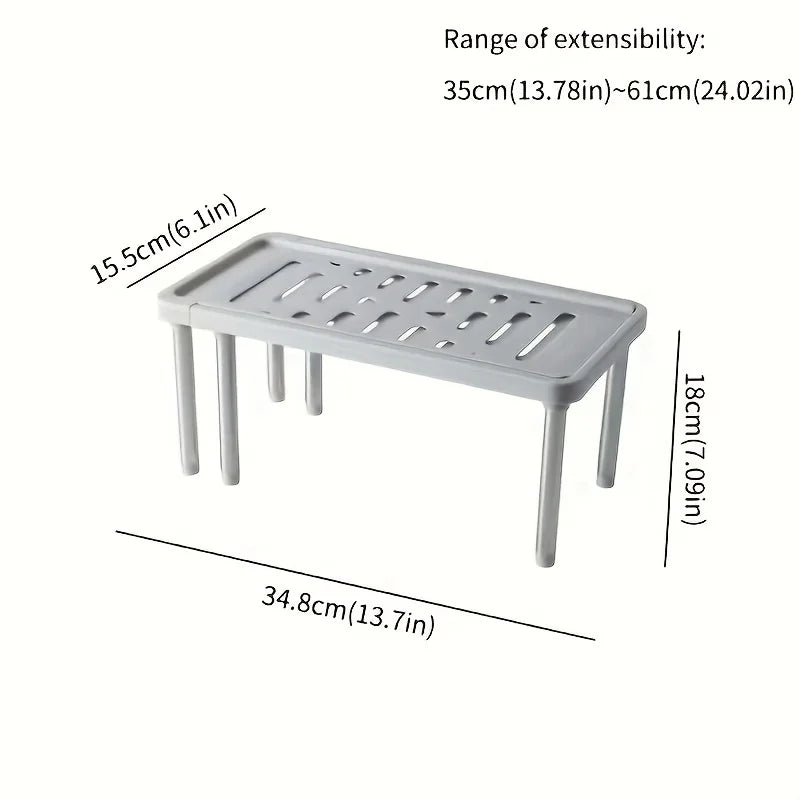 1pcs/Retractable kitchen rack under sink cabinet household layered dishes seasoning bottle finishing storage rack