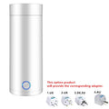 EU Plug Mini Portable Electrothermal Cup 400ML Travel Electric Kettle Heating Water Insulation Integrated Teapot Travel Thermos