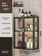 Japanese Acrylic Bathroom Cabinet Wall-mounted Mirror Box Transparent Bathroom Cabinets with Storage Rack Bathroom Furniture