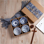 Japanese Colour Kitchen Utensils Porcelain Ceramic Bowl With Box Tableware Set
