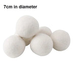 6pcs Dryer Balls Fabric Softening Handmade Reusable Organic Wool Laundry Balls Reduce Drying Time Wrinkles Free with No Bad Odor
