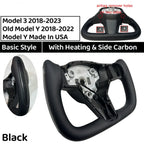  350mm Yoke Handle Steering Wheel With Heating Personalized NAPP Leather Accessories For Tesla Model 3/Y 2018-2022 Y 2022-2024